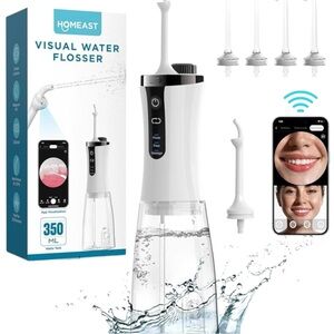HOMEAST Visual Water Flosser with Attachments Open Box Unused!